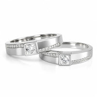 Silver Radiance Union Couple Ring