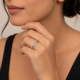 Open Band Silver Women`s ring