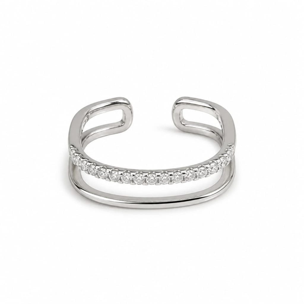 Open Band Silver Women`s ring