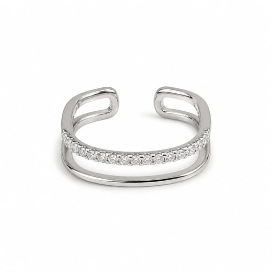Open Band Silver Women`s ring