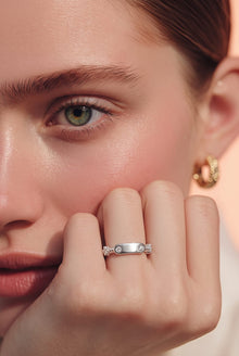 Silver Gemplate Women`s Ring