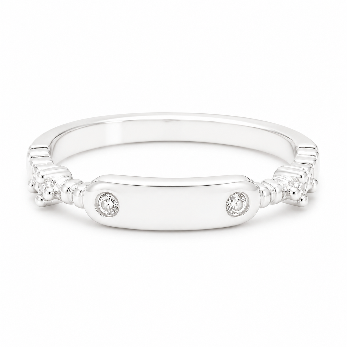 Silver Gemplate Women`s Ring