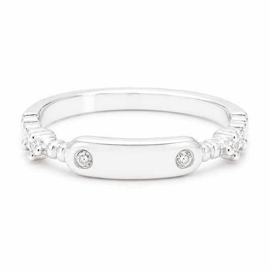 Silver Gemplate Women`s Ring