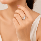 Split Band Silver Women`s Ring