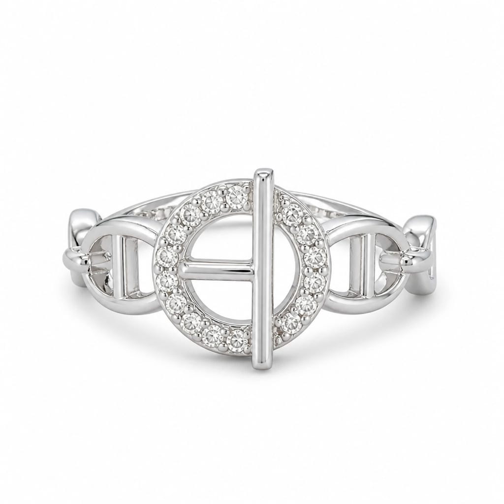 Twist Band Silver Women`s Ring