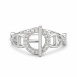 Twist Band Silver Women`s Ring