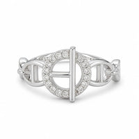 Twist Band Silver Women`s Ring