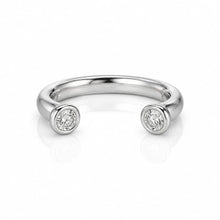 Silver Open Crystal Ring for Women Adjustable