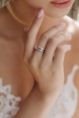 Silver Engraveline Women`s Ring