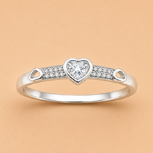 Silver Heartline Women`s Ring