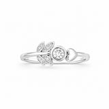 Silver Leaf pattern Women`s Ring