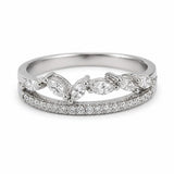 Silver Crown patterned Women`s Ring