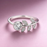 Silver Leafline Women`s Ring