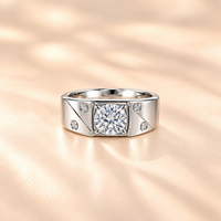 Silver Diamond Men’s Ring