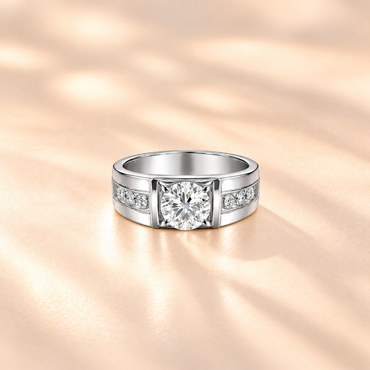 Silver Diamond Men’s Ring
