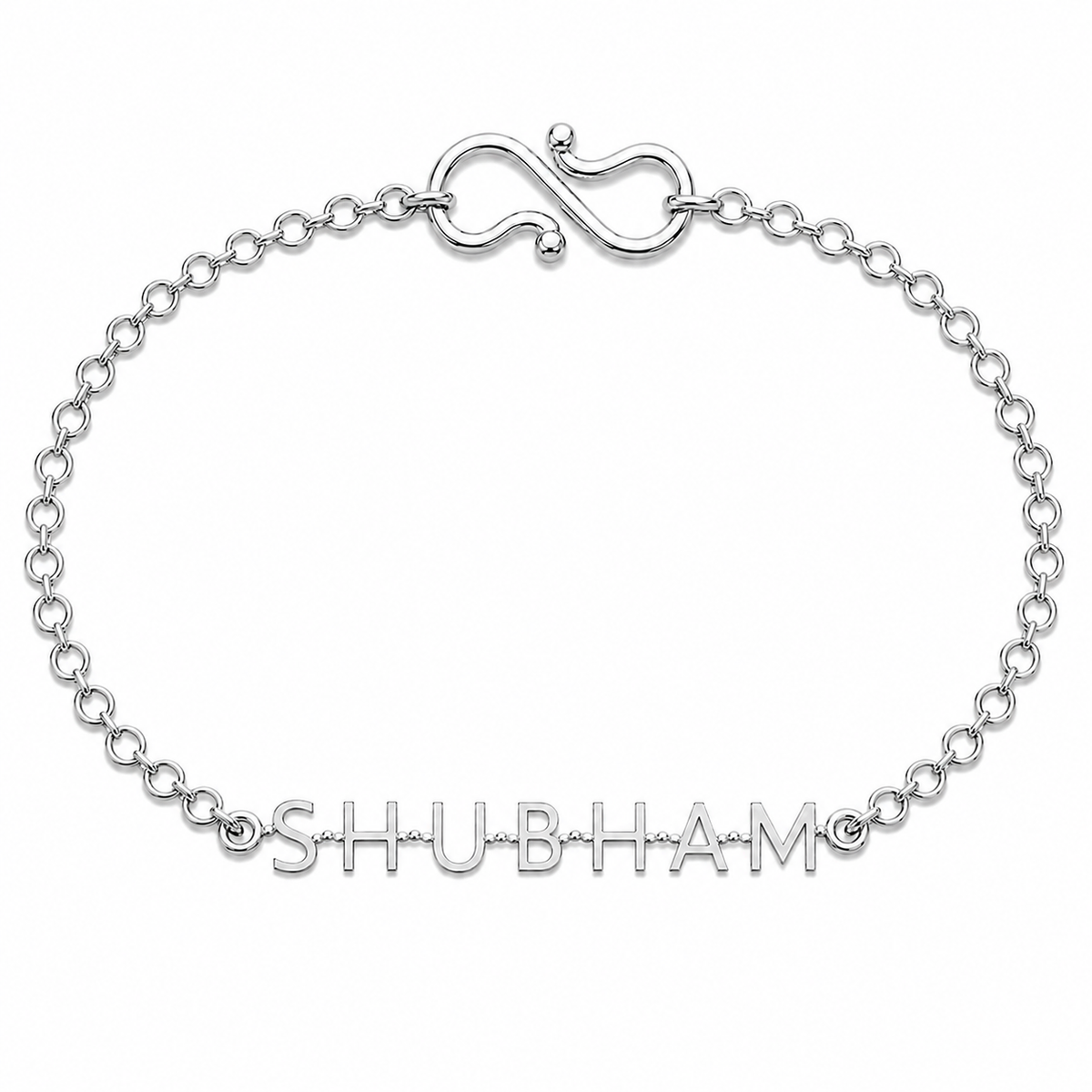 Personalized Silver Name Bracelet Rakhi