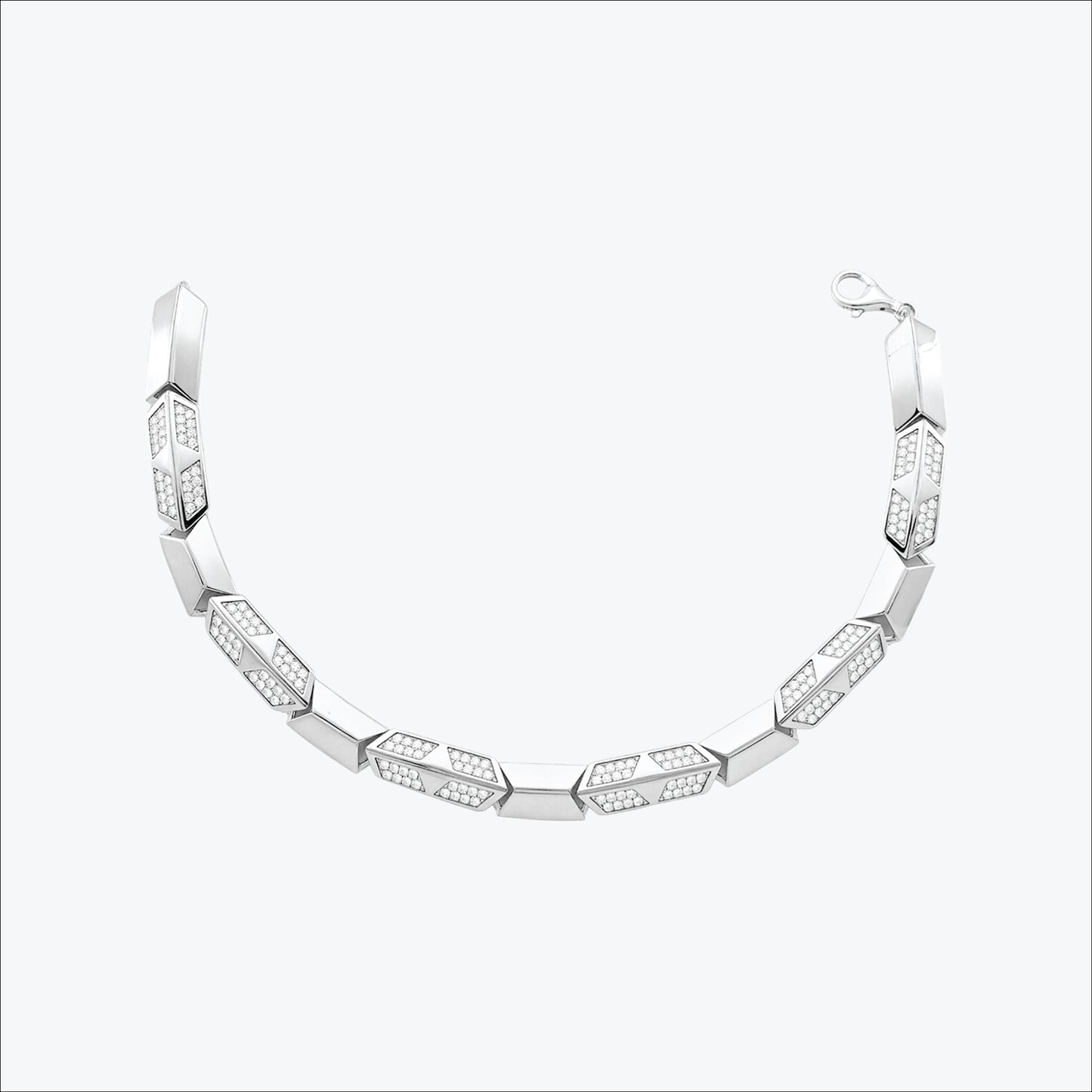 gravion bracelet – sterling silver in geometric strength