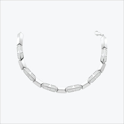 Gravion Bracelet – Sterling Silver in Geometric Strength