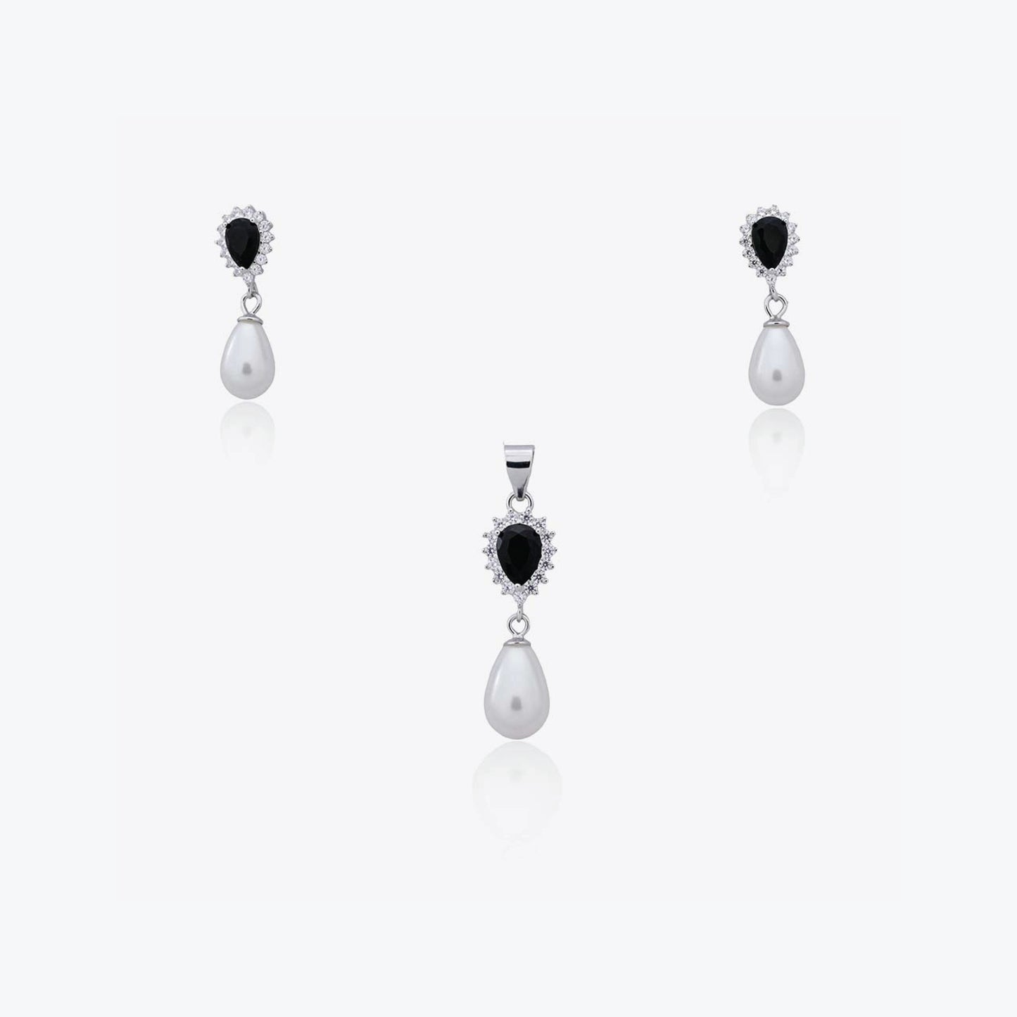  midnight pearl pendant – sterling silver grace