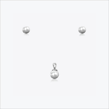 Heartglint Set – Sterling Silver in Elegance