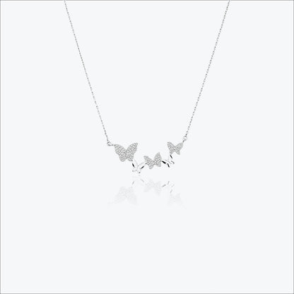 Papillia Pendant – Sterling Silver in Fluttered Grace