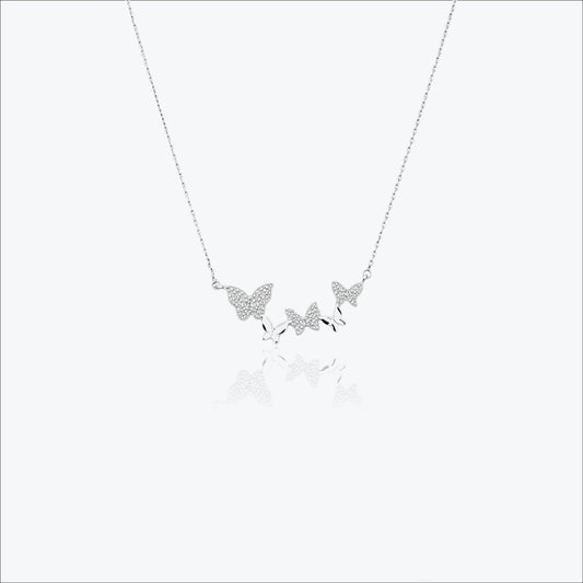 Papillia Pendant – Sterling Silver in Fluttered Grace
