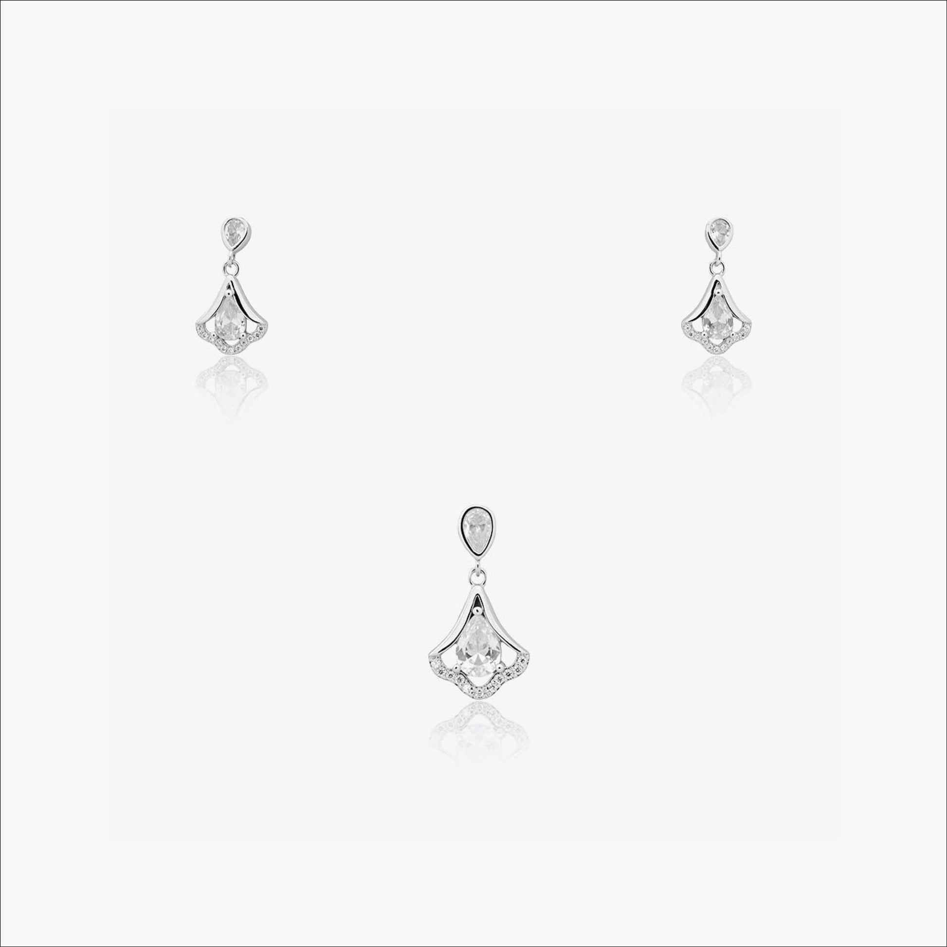 Halo Drift Set – Sterling Silver with Serene Sparkle