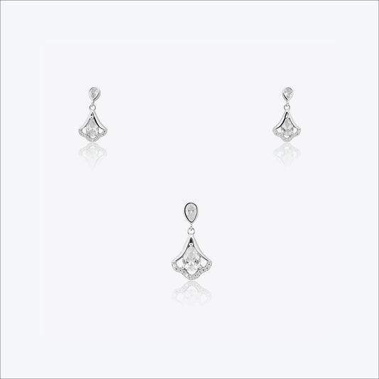 Halo Drift Set – Sterling Silver with Serene Sparkle