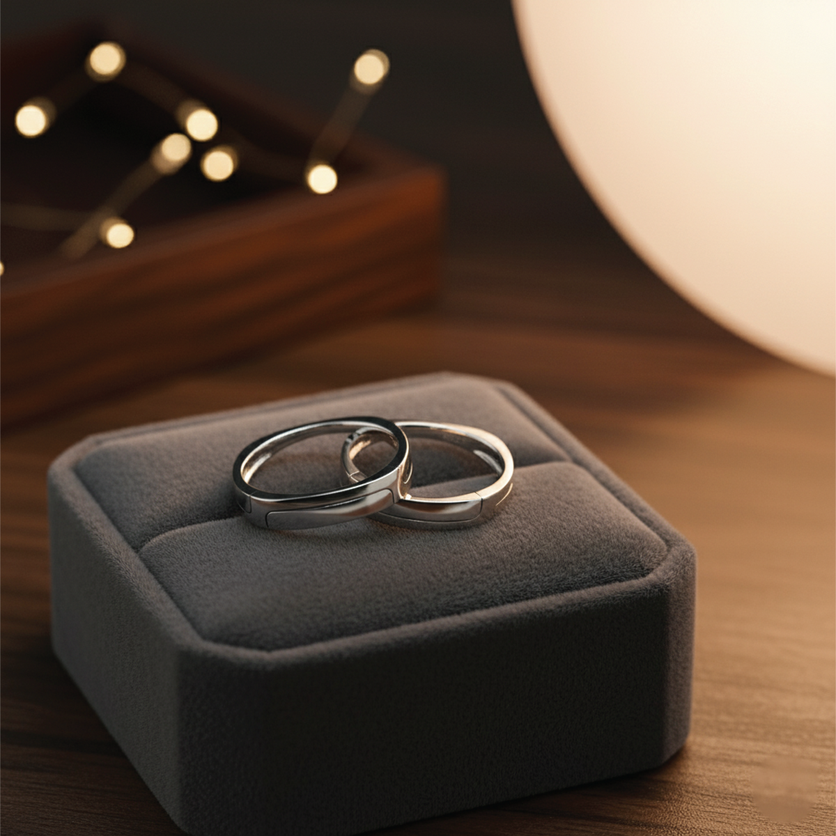 Sterling silver Valen Couple Ring