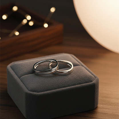 Valen Couple Ring – Sterling Silver in Timeless Form