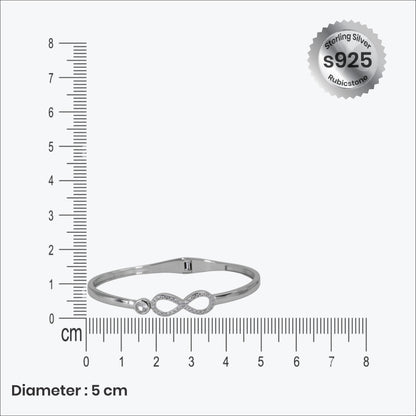 Infinity Bracelet – Sterling Silver with Brilliance