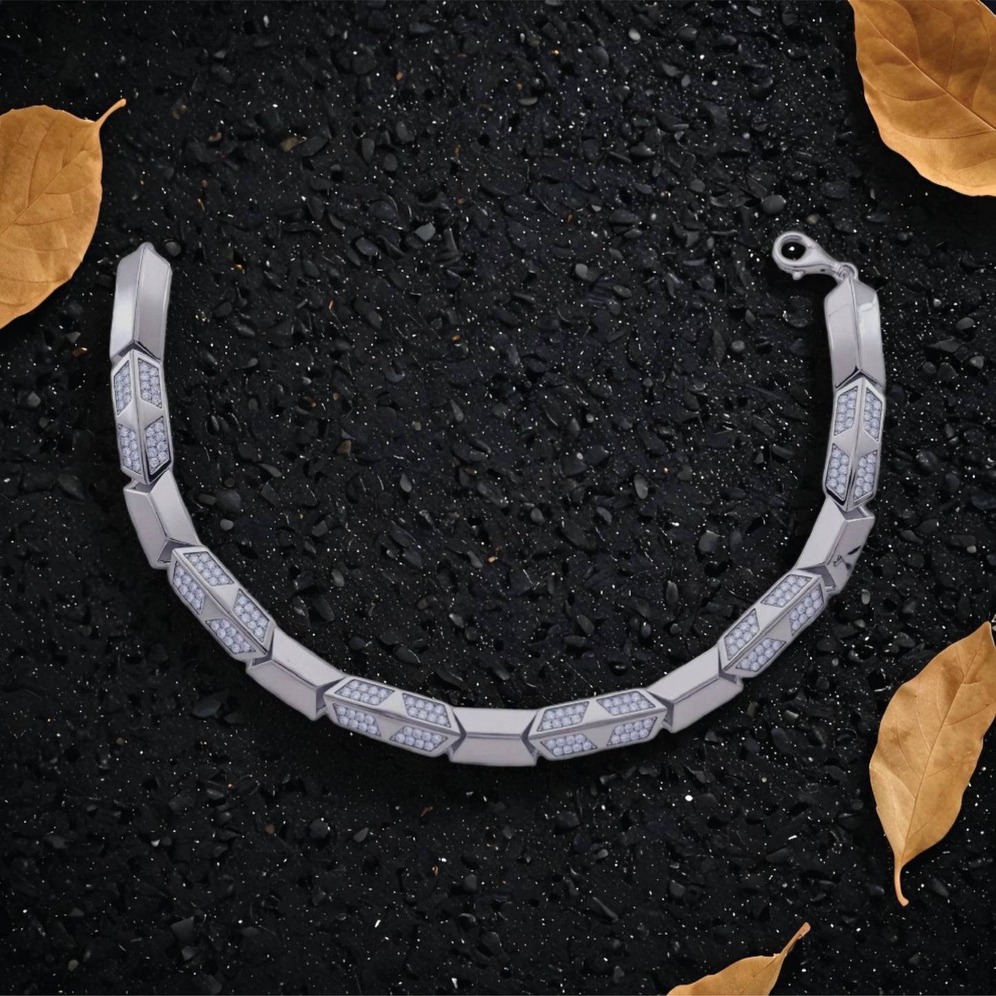 gravion bracelet – sterling silver in geometric strength