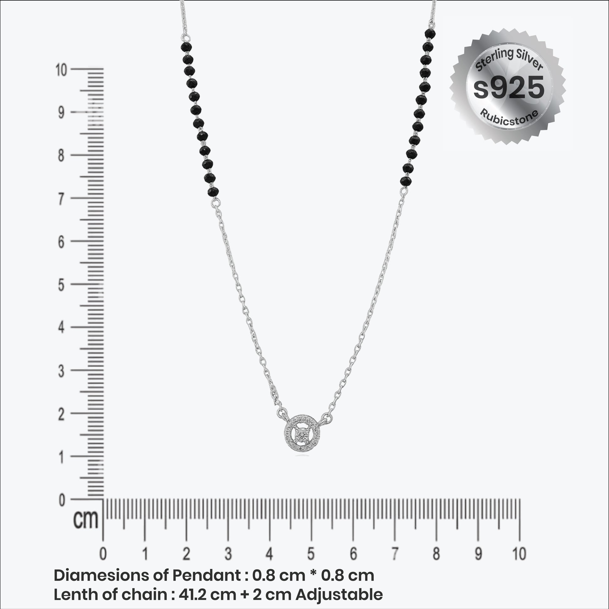 Sterling silver Noirhalo Pendant