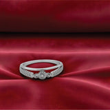 Bezel Brilliance Women`s Ring in Silver