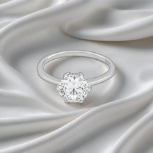 Celeste Solitaire Ring – Sterling Silver with Classic Sparkle