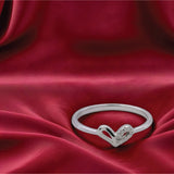 Silver Heart Women`s Ring