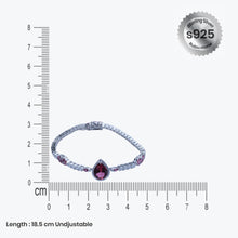 Crimson Bloom Bracelet – Sterling Silver with Graceful Radiance