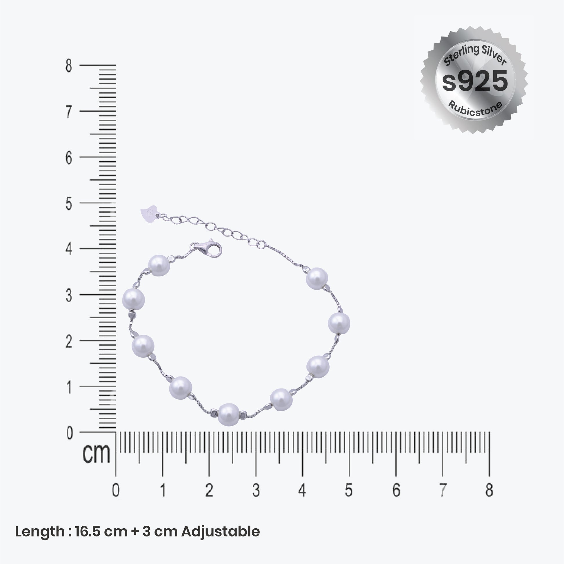 Pearl Embrace Bracelet – Sterling Silver with Timeless Romance