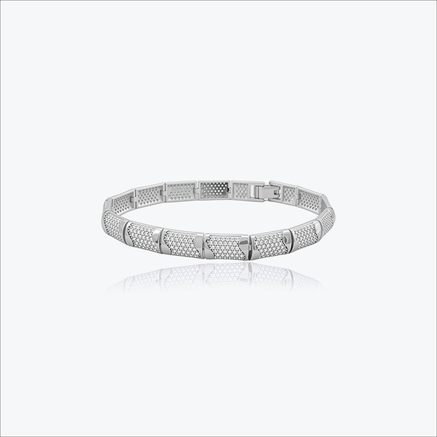 aegis plate bracelet – sterling silver in strength