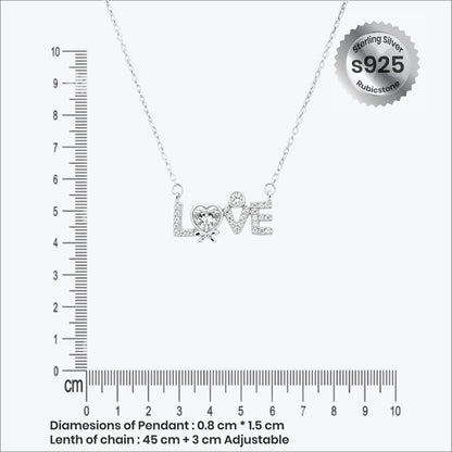 Sterling silver Eira Love Pendant