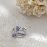 Purple Majesty Women`s Ring in Silver
