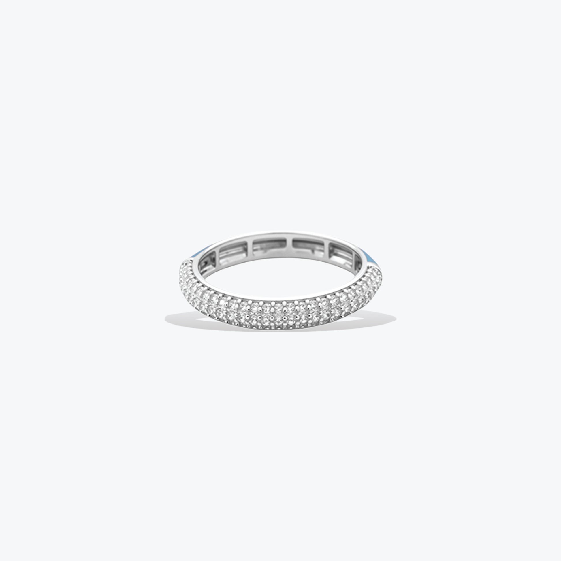 Opaline Tier Ring– Sterling Silver Modern Sparkle