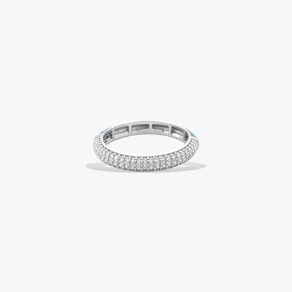 Opaline Tier Ring– Sterling Silver Modern Sparkle