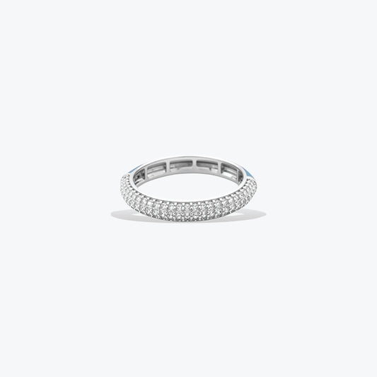 Opaline Tier Ring– Sterling Silver Modern Sparkle