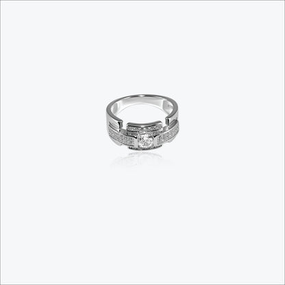 Sterling silver Solvyn Crest Men`s Ring