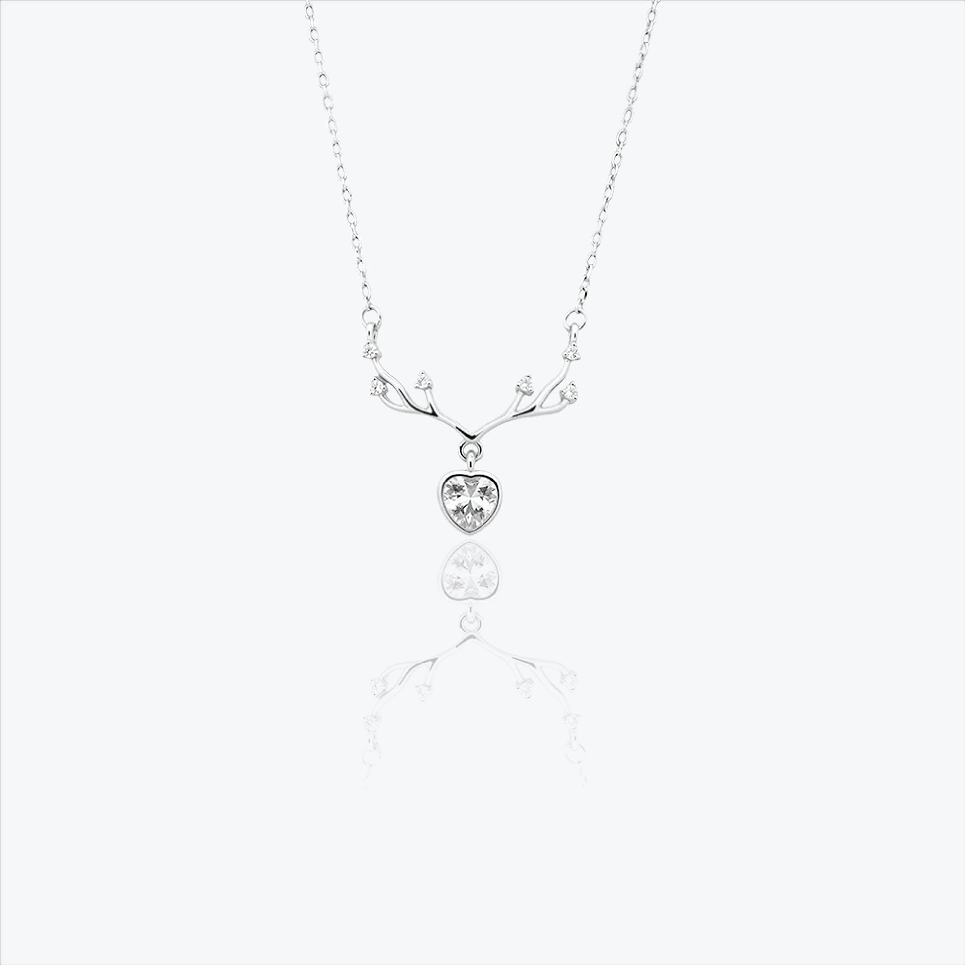Velin Antler Pendant – Sterling Silver 