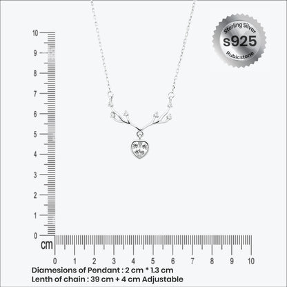 Velin Antler Pendant – Sterling Silver 