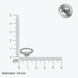Sterling Silver Diamond Crest Ring