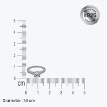 Celeste Solitaire Ring – Sterling Silver with Classic Sparkle