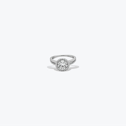 Halo Grace Ring – Sterling Silver with Brilliant Centerpiece